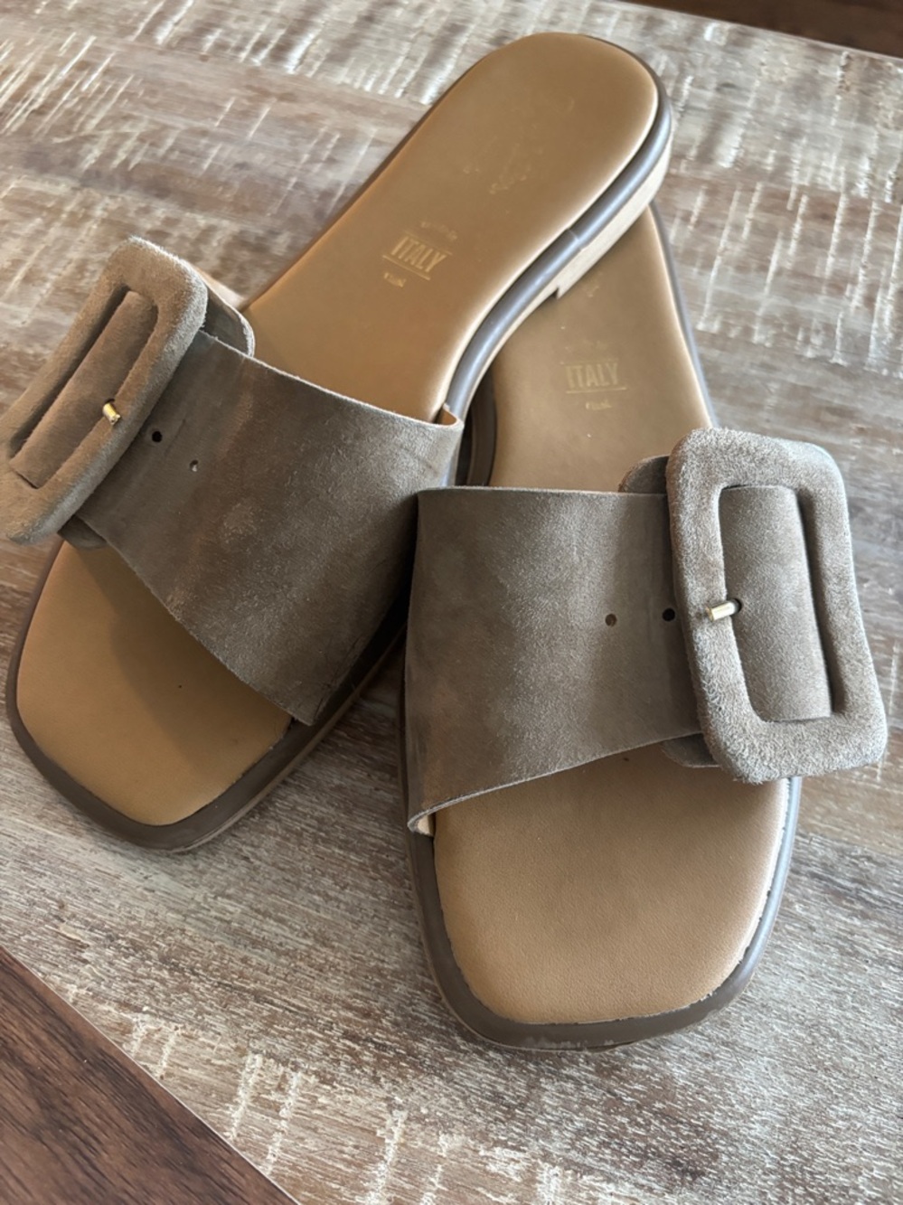 Seychelles suede slides